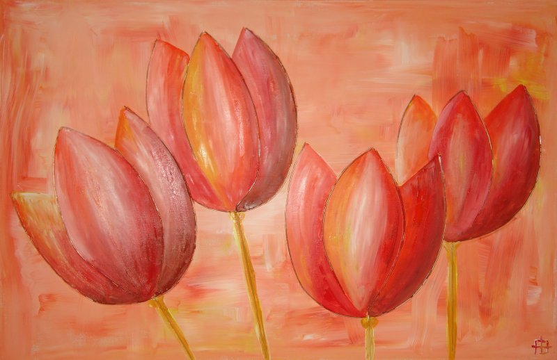 Koperen tulpen (VERKOCHT)